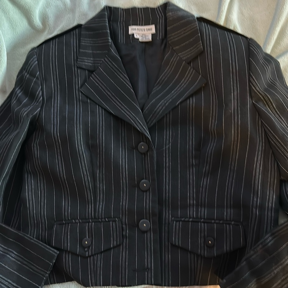 Black Tailored Blazer with Notched Lapels SIZE 6